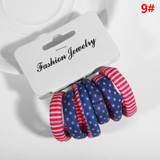 6PCS/Set Cotton Print Kids Hair Ropes High Elastic Hair Bands Fashion Accessories Hair Band Accessories