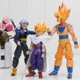 6pcs/set Dragon Ball Z figure Joint Movable Vegeta Piccolo Son Gohan Son Goku Trunks PVC Action Figure model Toys