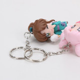 6pcs/set 4-5cm Anime Sailor Moon kimono Chibimoon Mars Jupiter Venus Mercury Q Version PVC Action Figure Keychain Toys