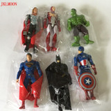 6Pcs/Lot The Avengers figures super hero toy doll baby hulk Captain America superman batman thor Iron man