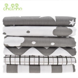 6pcs/Lot Print Twill Cotton Fabric For Sewing Doll Baby Bedding Clothes Dress Skirt Patchwork Cloud&amp;Star Tissue Material 40x50cm