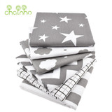 6pcs/Lot Print Twill Cotton Fabric For Sewing Doll Baby Bedding Clothes Dress Skirt Patchwork Cloud&amp;Star Tissue Material 40x50cm