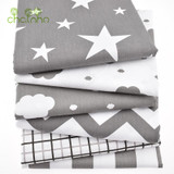 6pcs/Lot Print Twill Cotton Fabric For Sewing Doll Baby Bedding Clothes Dress Skirt Patchwork Cloud&amp;Star Tissue Material 40x50cm