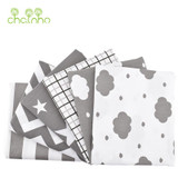 6pcs/Lot Print Twill Cotton Fabric For Sewing Doll Baby Bedding Clothes Dress Skirt Patchwork Cloud&amp;Star Tissue Material 40x50cm