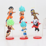6pcs/lot Dragon Ball DBZ Anime Goku Vegeta Piccolo Gohan super saiyan zenoh dragon ball z action figures Toy