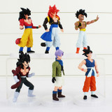 6pcs/lot Dragon Ball Z Figurines Son Goku Dragon Ball Gogeta Super Saiyan Collection Toy