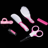 6pcs Newborn Baby Grooming Health Care Manicure Set Baby Grooming Kit Nail Care Set Convenient Daily Baby Hair Brush Care Kits