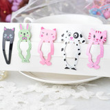 6pcs lot Fashion Women Animal Hairpin headwear kid's barrettes Hair clips Jewelry Snap Clips Children Hair Accessories