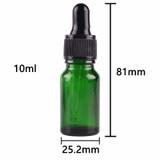 6pcs 10ml Green Glass Dropper Bottles with Pipette Empty Perfumes Bottles Liquid Jars vials