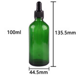6pcs 100ml Green Glass Dropper Bottles with Pipette Empty Perfumes Bottles Liquid Jars