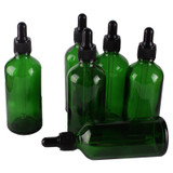 6pcs 100ml Green Glass Dropper Bottles with Pipette Empty Perfumes Bottles Liquid Jars