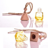 6ml Car Perfume Essential Oil Empty Bottle Glass Pendant Vehicle Perfume Bottle Car Decoration Supplies Car Accessories