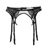 Varsbaby France half cup sexy lace bra sets for women bra+panties+Garters 3 piece/lots