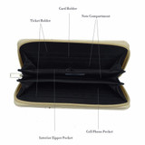 TZECHO Long Zipper Wallet For Women Clutch Wallet Phone PU Prints Flamingos Large Purses Cartoon Coin Pocket Credit Card Holder
