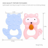 TYRY.HU Silicone Raccoon Teether Silicone Teething Beads Rubber Teething Ring Babies Beads Carrier Baby Safety Holder Accessory TYRY.HU Silicone Raccoon Teether Silicone Teething Beads Rubber Teething Ring Babies Beads Carrier Baby Safety Holder Accessory