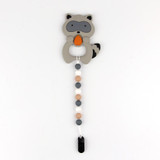 TYRY.HU 1x Silicone Beads Baby Teether Silicone Teething Bead bpa Free Personalized Teething Necklaces Raccoon Silicone Teether