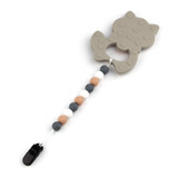 TYRY.HU 1x Silicone Beads Baby Teether Silicone Teething Bead bpa Free Personalized Teething Necklaces Raccoon Silicone Teether