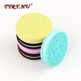 TYRU.HU Muiticolor Cookie Shaped Silicone Teether BPA Free Food Grade Silicone Materials Healthy Baby Chewed Teether For Baby