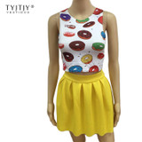 TYJTJY Vestidos Fashion Dress Women 2017 Summer Beach Sleeveless Casual Dresses Party Short Mini Dress Two Piece Women Clothes