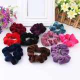 5PCS Women Velvet Hair Scrunchies Elastic Spring Hair Bands Ties Ponytail Holder Hair Accessories Women Girls Head Bands 001