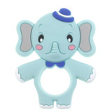 5PCS Silicone Baby Teether Elephant Bpa Free Silicone Teethers Baby Teether Pendants Food Grade Jewelry Teething Toy JETM.HH