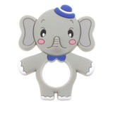5PCS Silicone Baby Teether Elephant Bpa Free Silicone Teethers Baby Teether Pendants Food Grade Jewelry Teething Toy JETM.HH