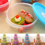 5Pcs Plastic Food Storage Containers Box Set Fresh Refrigerator Seal Box Kitchen Organization