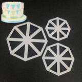 3Pcs/set Triangle Flag Cutter Mold Cake Side Sugarcraft Fondant Cake Decorating Christmas Cake Decorating Tools Tool A1183