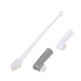 3Pcs/set Pet Finger Toothbrush Dog Brush Breath Double Head Teeth Care Dog Cat Cleaning Toothbrushes For Dogs Pet Supplies