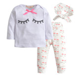 3pcs/set Newborn Baby Girl Clothes casual Long Sleeve T-shirt+Floral Pants Leggings+Headband Outfits set baby girl clothing sets