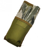 3pcs/set Multi-function Stainless Steel Army Green Folding Cutlery Set with Pouch Cooking Survival Camping Picnic Tableware