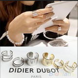 3Pcs/Set Fashion Top Of Finger Over The Midi Tip Finger Above The Knuckle Open Ring 01VW