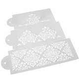 3Pcs/set Decorating Flower Pattern Cake Spray Mold Bounded Fondant Cake Mold Embossing Stencil Cake Decorative Baking Tools