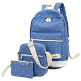 3pcs/set Canvas Printing Backpack Women School Bags for Teenage Girl's Casual Travel Bags Cute Rucksack Vintage Women Backpacks