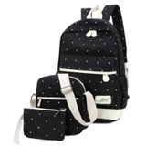 3pcs/set Canvas Printing Backpack Women School Bags for Teenage Girl's Casual Travel Bags Cute Rucksack Vintage Women Backpacks