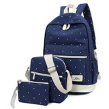 3pcs/set Canvas Printing Backpack Women School Bags for Teenage Girl's Casual Travel Bags Cute Rucksack Vintage Women Backpacks