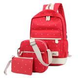 3pcs/set Canvas Printing Backpack Women School Bags for Teenage Girl's Casual Travel Bags Cute Rucksack Vintage Women Backpacks