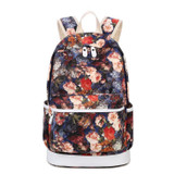 3pcs/Set Backpack Women Floral Printing Backpack Canvas Bookbags School Backpacks Bags for Teenage girls Bagpack Backbag