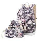 3pcs/Set Backpack Women Floral Printing Backpack Canvas Bookbags School Backpacks Bags for Teenage girls Bagpack Backbag
