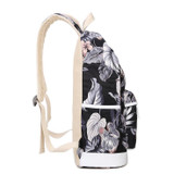 3pcs/Set Backpack Women Floral Printing Backpack Canvas Bookbags School Backpacks Bags for Teenage girls Bagpack Backbag