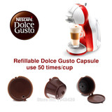 3pcs/pack use 150times Dolce Gusto Coffee Capsule Plastic Capsule Refillable Reusable Compatible with Nescafe Dolce Gusto refill