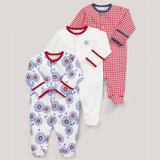 3pcs/lot Unisex Top Quality Baby Rompers Long Sleeve Cottom O-Neck 0-12M Novel Newborn Boys&amp;Girls Roupas de Baby Clothes