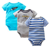 3PCS/LOT Soft Cotton Baby Bodysuit Fashion Baby Boys Girls Clothes Infant Jumpsuit Overalls Short Sleeve Newborn Baby Clothing