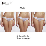3pcs/lot Fashion Elegant Style Women Panties Underwear Sexy Low Waist Soft Briefs Lace Floral Underpants lingerie Intimates 7314