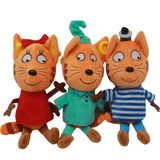 3pcs/lot 20cm Kawaii Brinquedos happy cat plush toys cartoon animal cat Stuffed Toys for Child