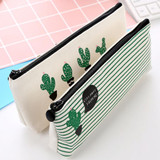 3pcs Travel Cactus School Student Animal Wash Organizer Storage Cartoon Pencil Case