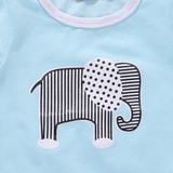 3pcs suit baby boy clothes newborn Baby Boy Girl Kids Elephant Romper +Striped pant +hat Outfits Clothing Set
