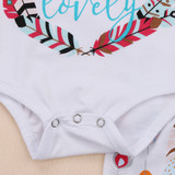 3PCS Set Newborn Baby Girl Feather Clothing Long Leeve Romper +Long Pants Hat Outfits Clothes 0-24M