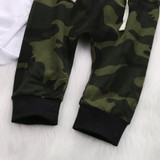 3PCS Set Newborn Baby Clothes Camouflage Kids Suit Wait The Wait Baby Romper Jumpsuit+Pant+Hat Outfit Bebek Giyim Child Clothing