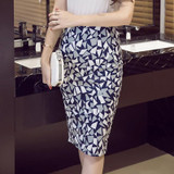 H Han Queen Plus Size Pencil Skirt Summer American femme Bodycon women skirts geometric print high waist slim vintage clothing